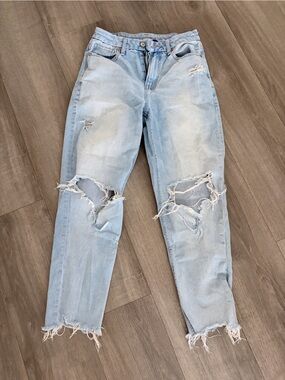 American Eagle Outfitters Light Blue Distressed Ripped Jeans